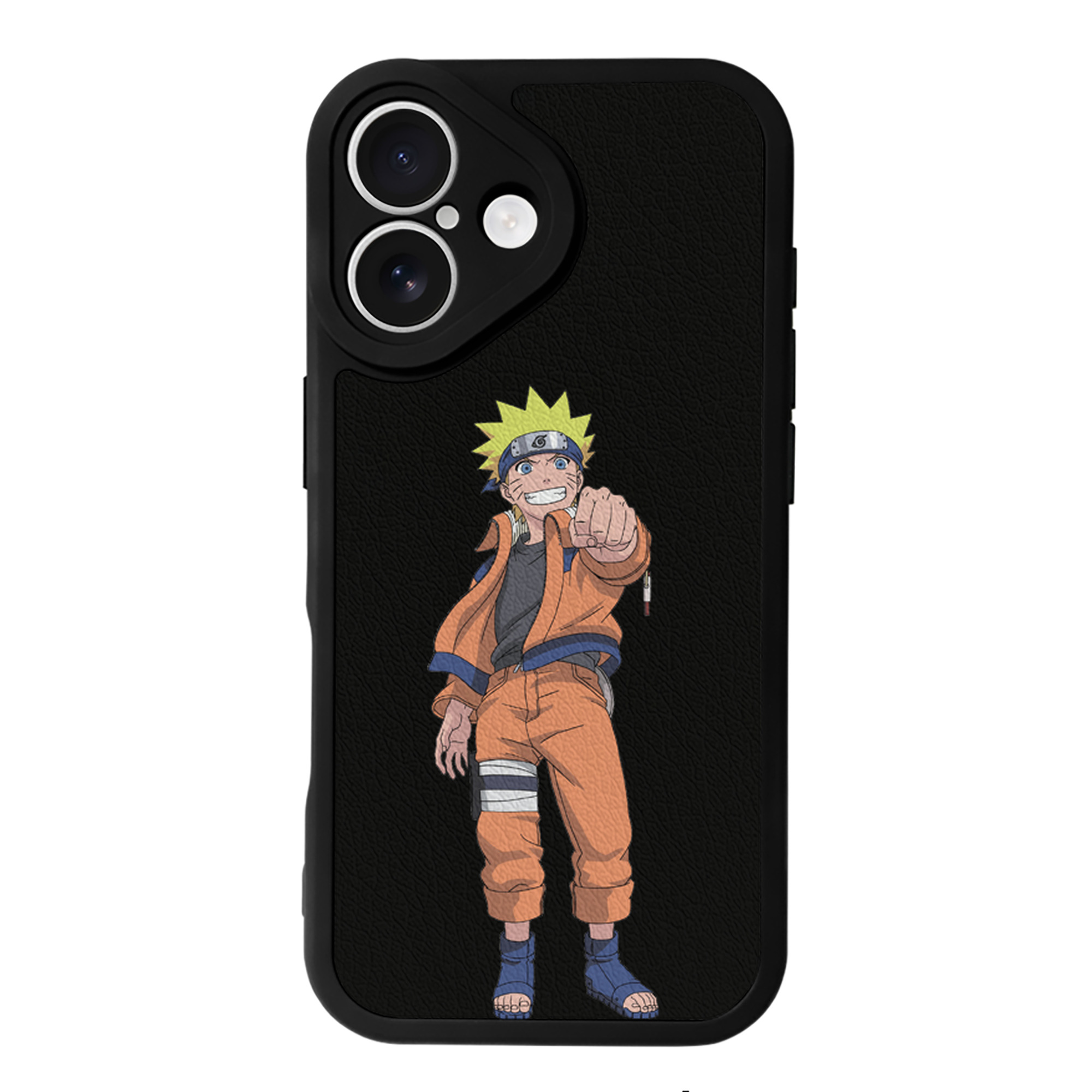 （画像用） NARUTO -ナルト- うずまき ナルト Uzumaki Naruto 【iPhone 16シリーズ対応】シリコンスマホケース（レザー調） 材質：シリコン